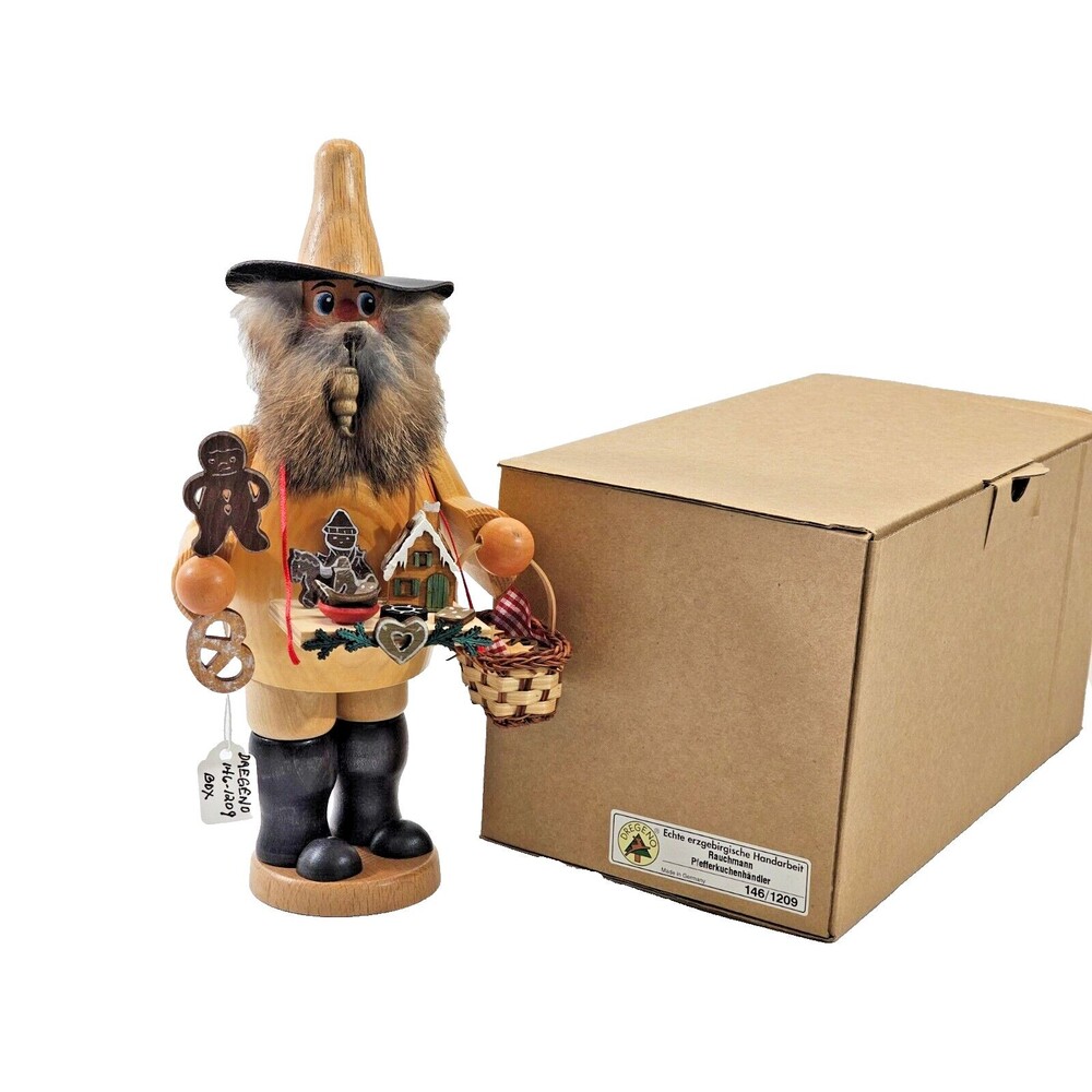 NEW Dregeno Smoker‎ Incense Burner Germany 146/1209 Gingerbread Vendor Wood